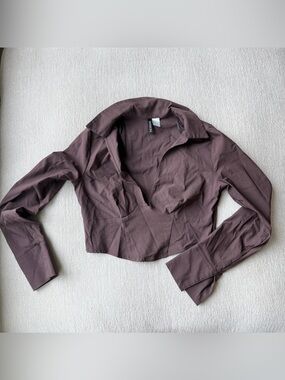 H&M DIVIDED Mauve-Brown Cropped Jacket